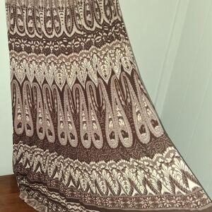 St. John's Bay Brown and Cream Printed Maxi Skirt